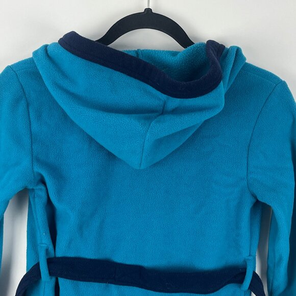 Disney Kids Bath Robe Size 6 Blue Long Sleeves Hooded Pockets Mickey Mouse - Picture 7 of 9